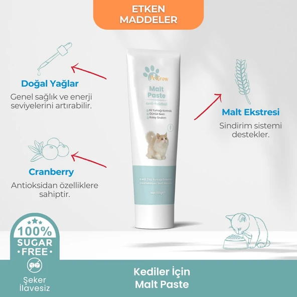 Anti-Hairball Kedi Malt Macun 100gr | Tüy Yumağı Önleyici - 5