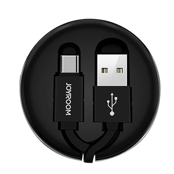Joyroom S-M346 Uzatılabilir Type-C Hızlı Şarj ve Data Kablosu Siyah ürün görseli