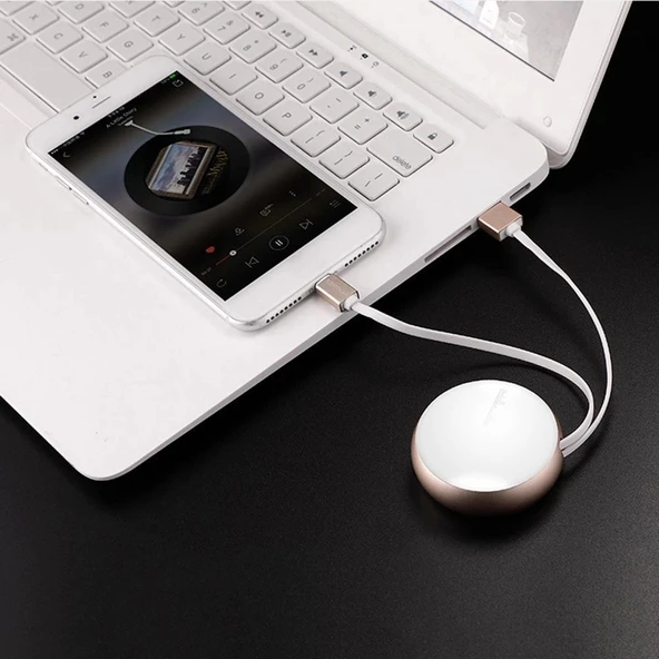 Joyroom S-M346 Uzatılabilir Type-C Hızlı Şarj ve Data Kablosu Beyaz - 2