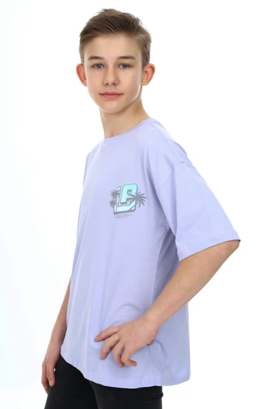 Toontoy Erkek Çocuk La Baskılı Tişört - Resim 7