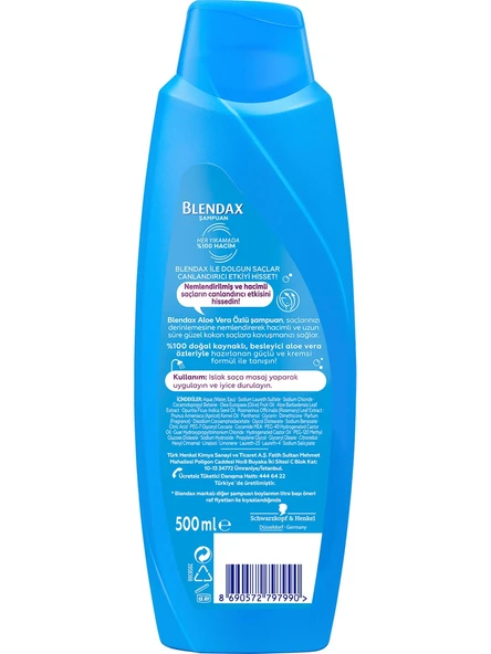 Blendax Yoğun Nemlendirme Aloe Vera Özlü Şampuan 500 Ml X 3 Adet - 3