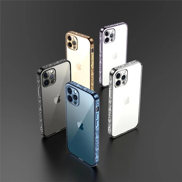 İphone 13 Pro Plating Kreatif Desenli Silikon Telefon Kılıfı - 1