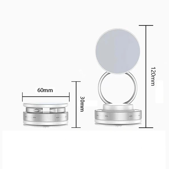 Vakum Özellikli 360 Derece Dönebilen Magnetik Araç İçi Telefon Tutucu - Resim 5