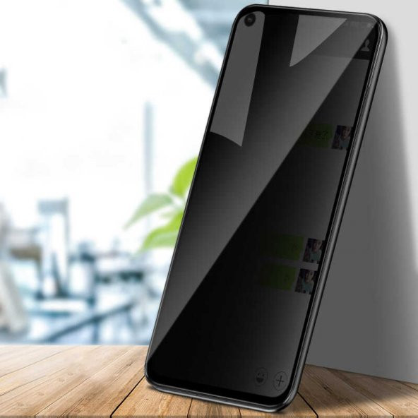 Huawei Nova 5T Zore New 5D Privacy Temperli Ekran Koruyucu