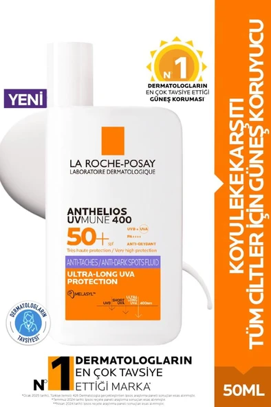 La Roche Posay Anthelios Uvmune Anti Dark Spots Fluid Koyu Leke Karşıtı Yüz Güneş Kremi SPF50+ ürün görseli 1