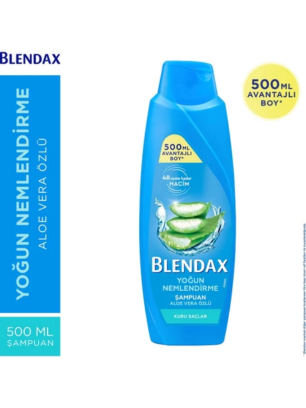 Blendax Yoğun Nemlendirme Aloe Vera Özlü Şampuan 500 Ml X 3 Adet - 2