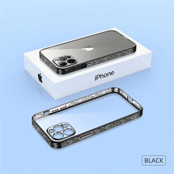 İphone 13 Pro Plating Kreatif Desenli Silikon Telefon Kılıfı - 4