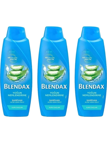Blendax Yoğun Nemlendirme Aloe Vera Özlü Şampuan 500 Ml X 3 Adet