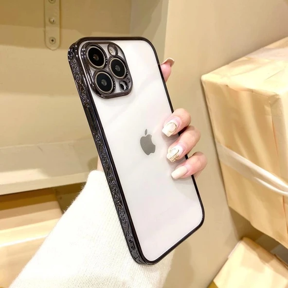 İphone 13 Pro Plating Kreatif Desenli Silikon Telefon Kılıfı - 5