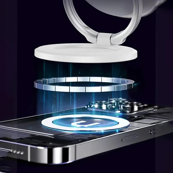 Vakum Özellikli 360 Derece Dönebilen Magnetik Araç İçi Telefon Tutucu - Resim 9