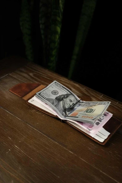 Dubai - İnce Tasarım Hakiki Deri Mandal Para Tutuculu Cüzdan ve Kartlık - Resim 7