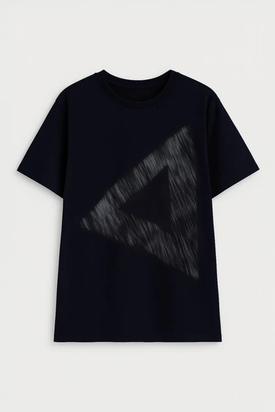 Erkek Rahat Kesim Bisiklet Yaka Baskılı Beyaz T-shirt - 5