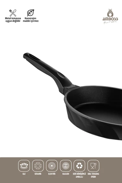 Kuvars 2 Parça Döküm Titanyum Kaplama Tava Seti 18-22 cm - 2