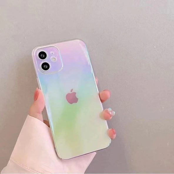 İphone 14 Pro Gökkuşağı Rainbow Kapak - Resim 4