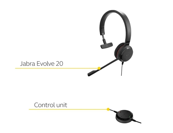 Jabra Evolve 20 Mono USB NC MS Kulak Üstü Kulaklık (Jabra Türkiye Garantili) - 3