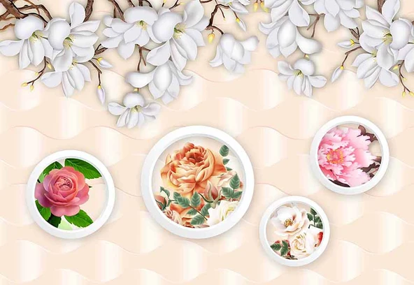 Dağ ve Göl Manzara Duvar Kağıdı Baskı - Resim 15