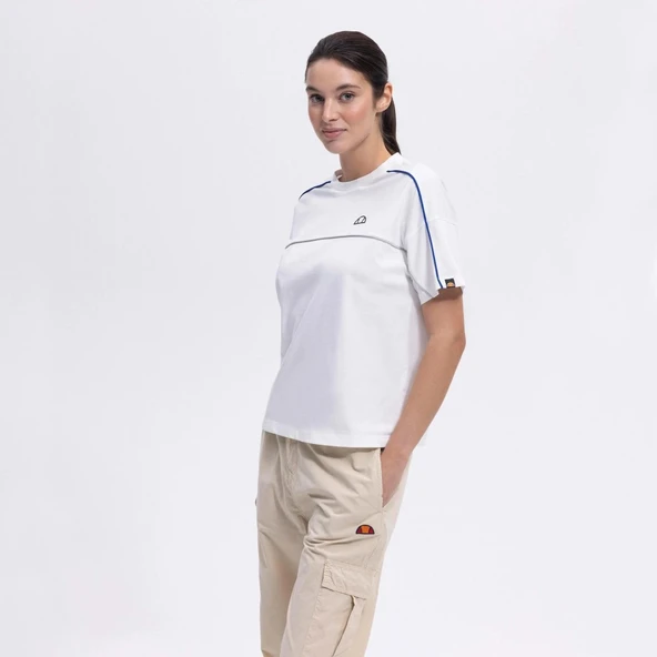 Ellesse Oversıze Kadın Kırık Beyaz Tişört EF389-OF - 5
