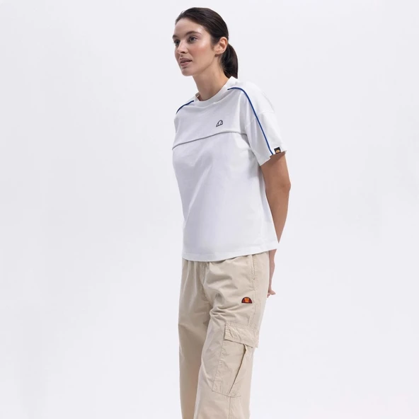 Ellesse Oversıze Kadın Kırık Beyaz Tişört EF389-OF - 4