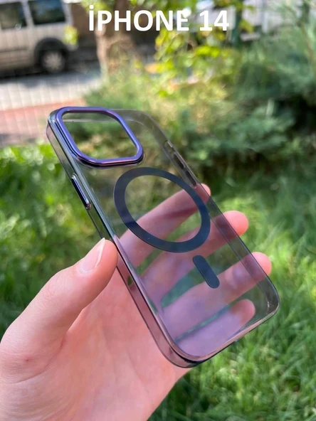 İphone 14 Hybrid Magsafe Animasyonlu Sararmaz Kılıf - Resim 4