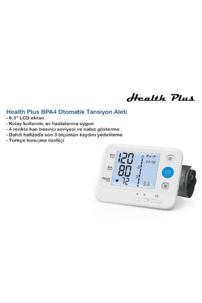 HEALTH PLUS Türkçe Konuşan Otomatik Koldan Tansiyon Aleti - 4