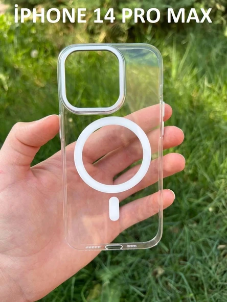 İphone 14 Pro Max Hybrid Magsafe Animasyonlu Sararmaz Kılıf ürün görseli