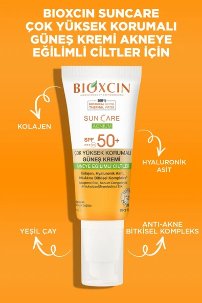 Bioxcin Sun Care Akneye Eğilimli Ciltler Için Güneş Kremi 50 Spf - Akne, Dry Touch, Mat - 6