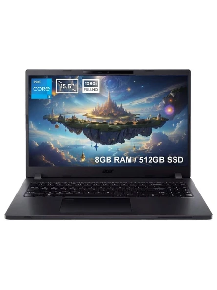 Acer TravelMate P2 TMP215-54-53Z1 NX.VVREY.002 i5-1235U 8 GB 512 GB SSD Iris Xe Graphics 15.6" Full HD Notebook