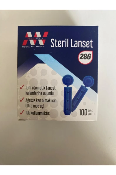 MİXSAĞLIK STERİL LANSET 100 LÜ 2 KUTU