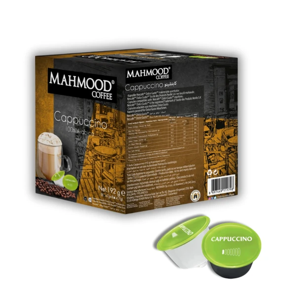 Mahmood Coffee Cappuccino Kapsül Tanışma Paketi Dolce Gusto Uyumlu Kapsül Kahve Fırsat Paketi 16 Adet X 6 Paket - 2