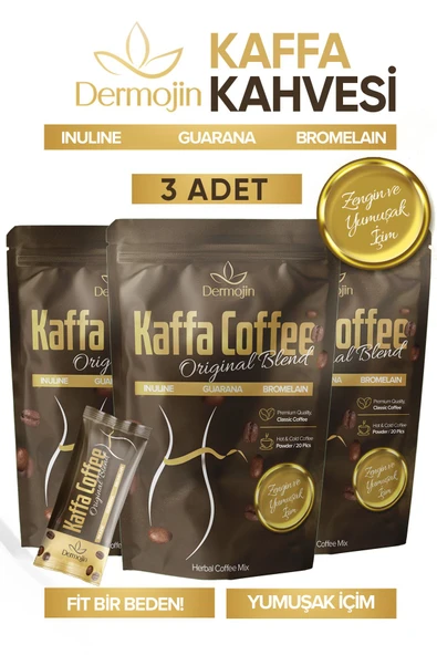 DERMOJİN 3 Adet - Kaffa Detoks Kahvesi ( Inulın , Bromelaın ,guarana )