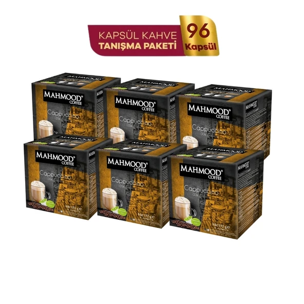 Mahmood Coffee Cappuccino Kapsül Tanışma Paketi Dolce Gusto Uyumlu Kapsül Kahve Fırsat Paketi 16 Adet X 6 Paket