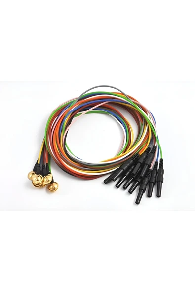 TEKNOMED Altın CUP EEG Elektodu Yetişkin 1.5 m 12Li Paket