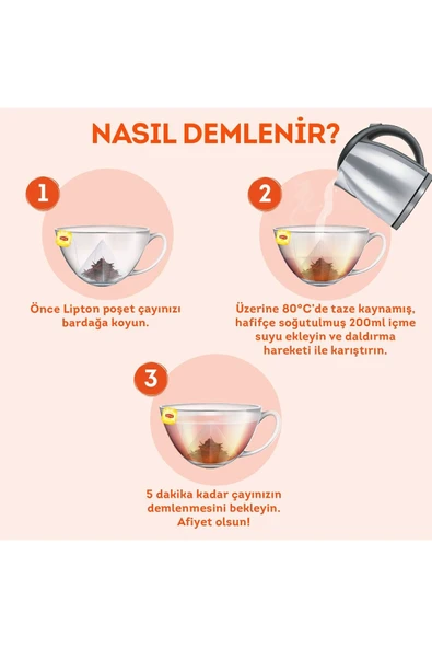 LİPTON C VİTAMİNLİ BARDAK POŞET ÇAY PORTAKAL LİMON ÇİNKO 18'Lİ - 4