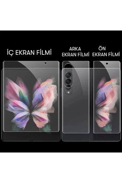 Samsung Z Fold 5 Nano Ekran Koruyucu Ön + Arka Tam Kaplayan - 2