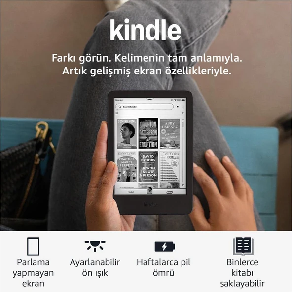 Amazon Kindle Touch 16GB (2024) 11. Nesil 6" Siyah / Reklamsız E Kitap Okuyucu - 4