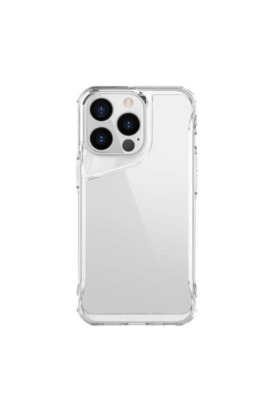İphone 15 Pro Kılıf Kamera Çıkıntılı Şeffaf Darbe Emici Sert Silikon Kapak T-Max - 5