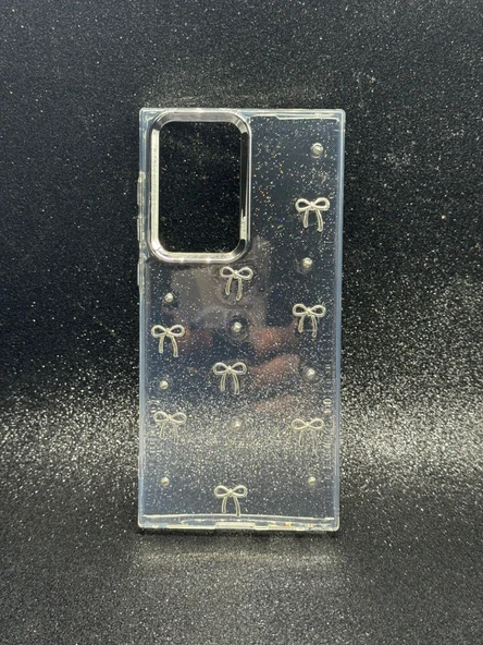 SAMSUNG GALAXY S24 ULTRA UYUMLU EPOKSİ DESENLİ SİMLİ SERT ŞEFFAF KILIF