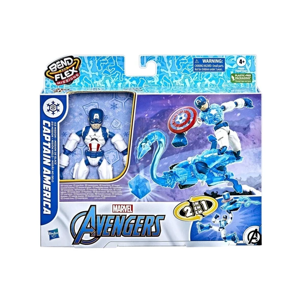 Hasbro F5868 Avengers Bend Flex Captain America Buz ürün görseli