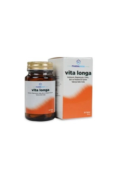 VİTA LONGA KALSİYUM MAGNEZYUM D VİTAMİNİ ÇİNKO BOR 30 TB