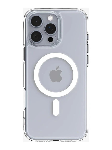 iPhone 16 Pro Max Kılıf Crystal MagSafe Özellikli Şeffaf - Resim 2