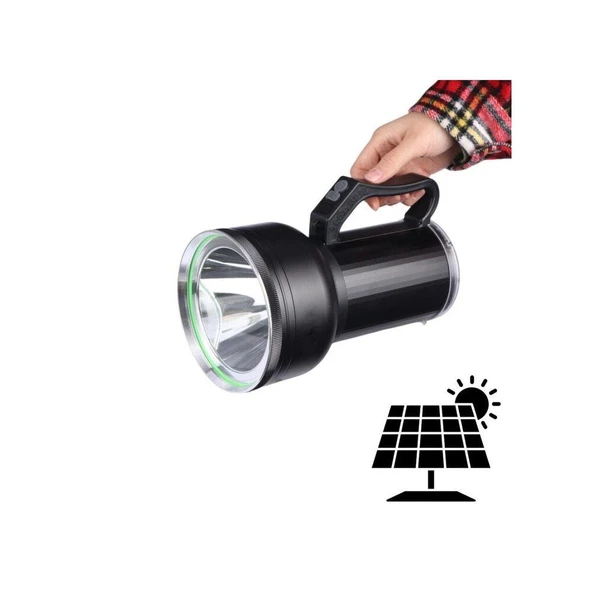 Watton Wt-415 Gt Led Taşınabilir Güneş Solar Ledli Fener Siyah - 4