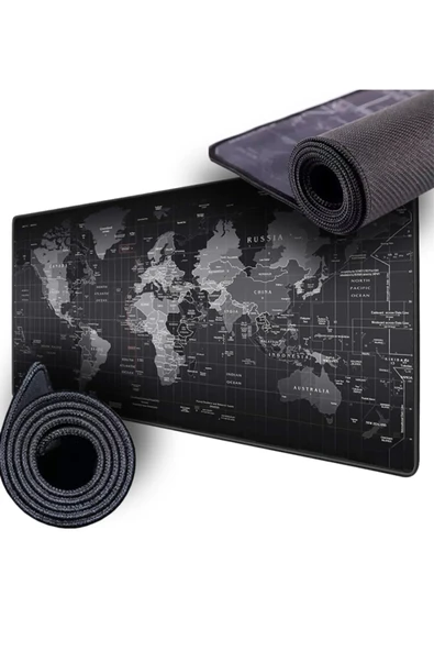 Aksesuarcı Dünya Desenli Yüksek Kaliteli Xxl Gamer Mousepad 90x40 - 5