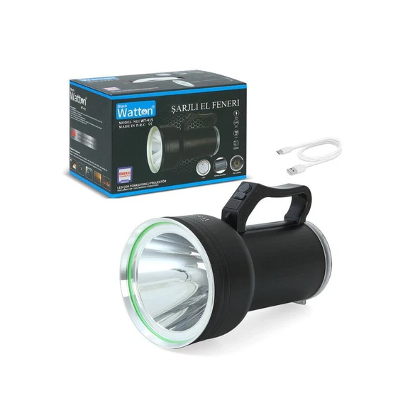 Watton Wt-415 Gt Led Taşınabilir Güneş Solar Ledli Fener Siyah - 5