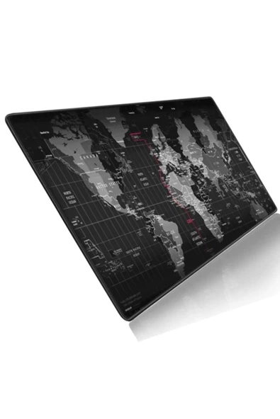 Aksesuarcı Dünya Desenli Yüksek Kaliteli Xxl Gamer Mousepad 90x40 - 6