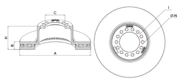FREN DISKI ON ATEGO 010 04 9754210112 70103 - Resim 2