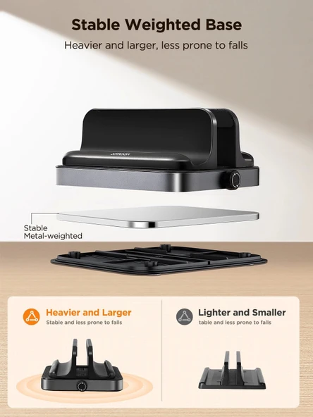 Joyroom Zs374 Dikey Laptop Telefon Ve Tablet Tutucu Masaüstü Organizer Stand - Resim 4