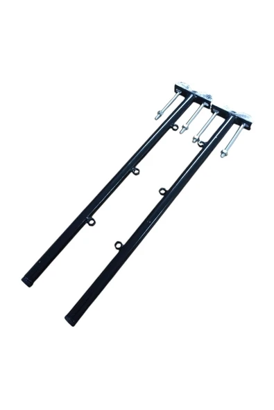 Balkon Kurutmalığı Metal Çamaşır Askılığı Siyah Küpeşte - 3