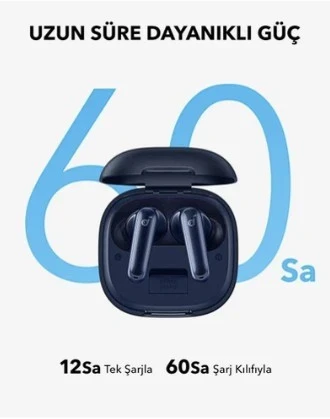 Anker Soundcore P40i Kulak İçi Bluetooth Kulaklık - 60 Saat Çalma Süresi - IPX5 - IOS ve Android Uyumlu - Beyaz - A3955 - (Anker Türkiye Garantili) - 2