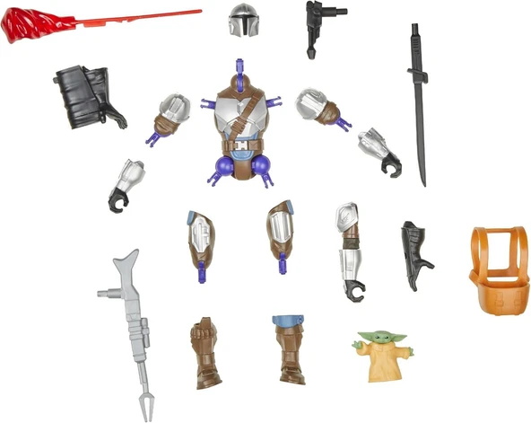 STAR WARS MIXMASHERS THE MANDALORIAN & GROGU F9481 G0300 - Resim 5