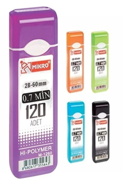 Kalem Ucu 120 li 0.7 mm 2B 1 Adet Çoklu Versatil Kalem Uç Mekanik Uçlu Otomatik Kurşun Mikro Kalem Ucu 60 mm Yumuşak